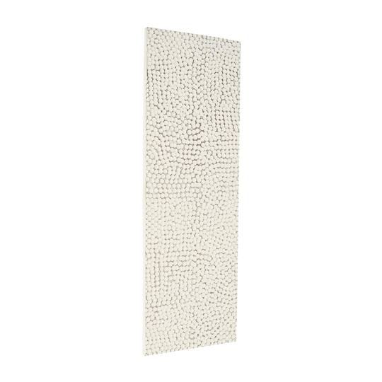 48" x 16" White Geometric Handmade Abstract Spotted Panel Wall Décor